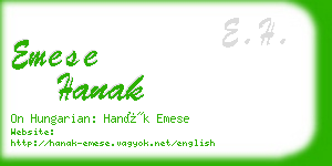 emese hanak business card